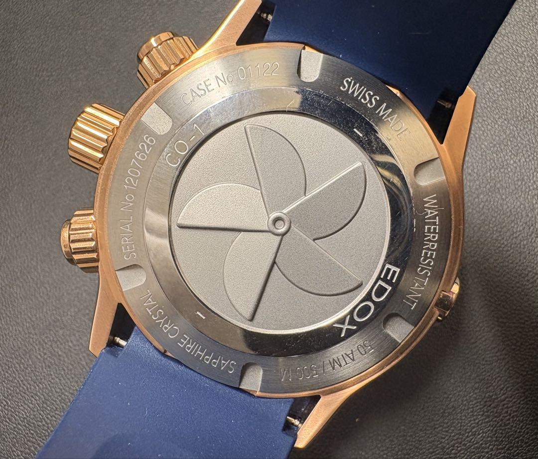 EDOX クロノオフショア1 01122-37RBU35-BUIR 青文字盤