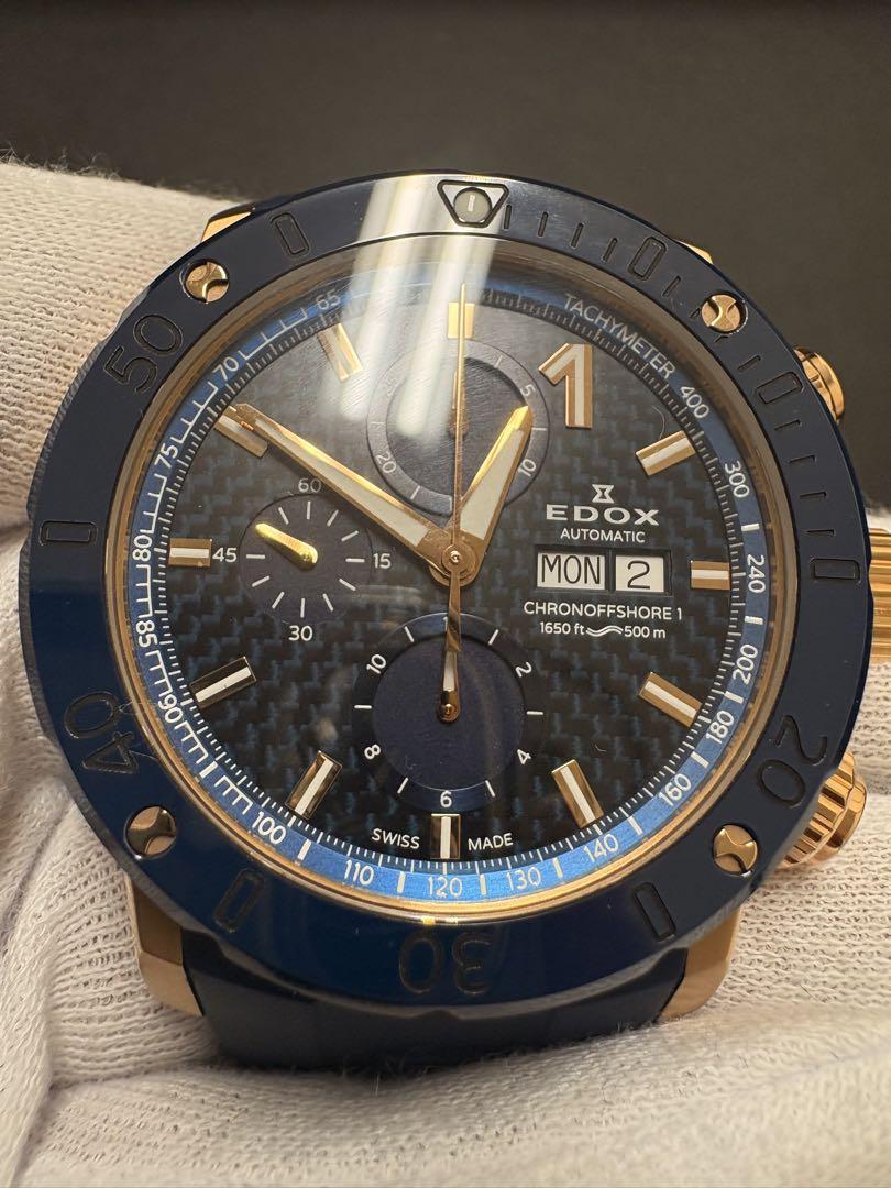 EDOX クロノオフショア1 01122-37RBU35-BUIR 青文字盤
