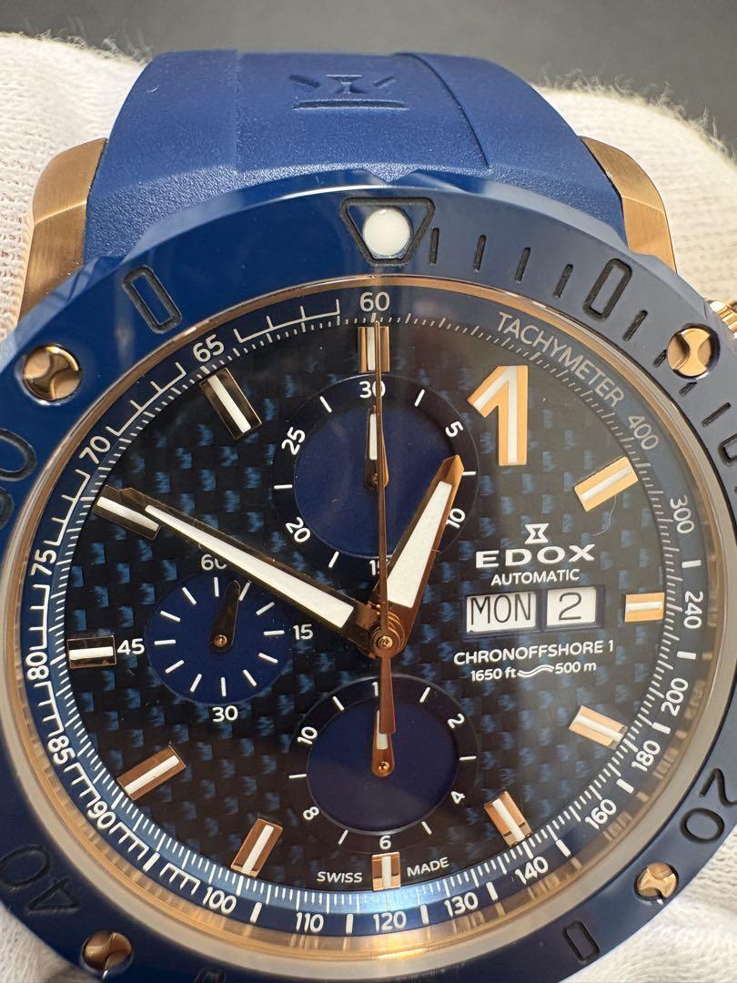 EDOX クロノオフショア1 01122-37RBU35-BUIR 青文字盤