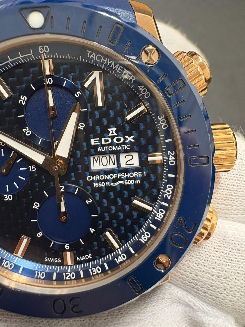 EDOX クロノオフショア1 01122-37RBU35-BUIR 青文字盤