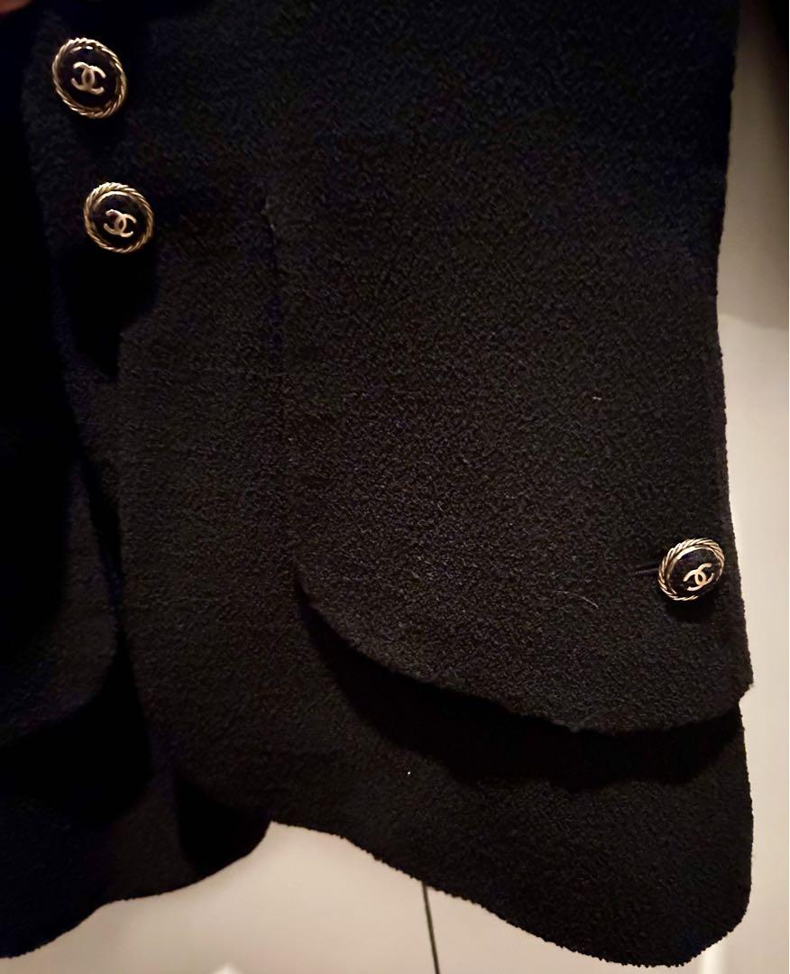 シャネル❤️ロゴボタン❤️リトルブラック ツイード／ジャケット❤️レア品 CHANEL - シャネル❤️リトルブラック❤️Mixツイード