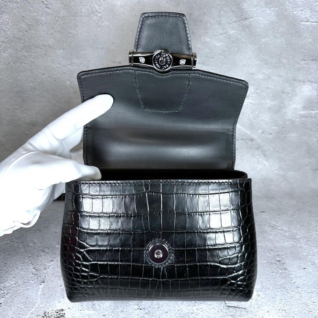 【未使用/タグ付き】LONGCHAMP ロゾ ボックス ショルダーバッグ 型押し