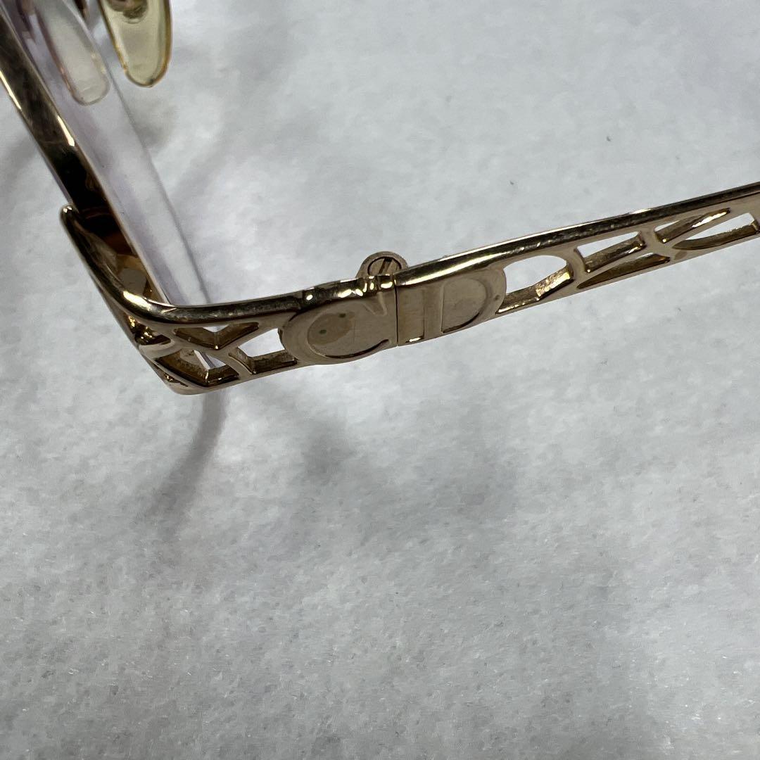 DIOR ゴールドフレーム メガネ CD2984A 40A 54 16 130