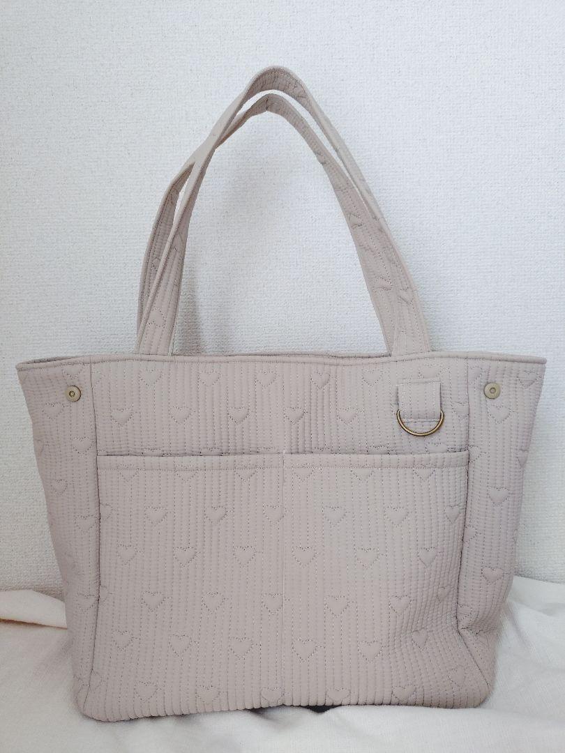 RKS.様 ポリエステルハート刺繍ヌビバッグ 週末SALE ハンドメイド☆ポリエステルハート刺繍ヌビバッグ L＋