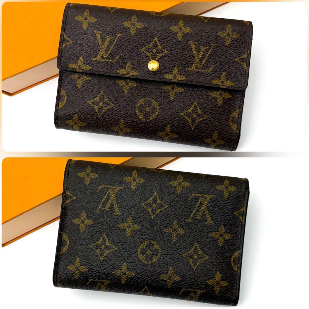 n14　トレゾールエテュイパピエ　モノグラム　ルイヴィトン　三つ折り財布 LOUIS VUITTON ルイヴィトン 三つ折り財布 ポルト トレゾール