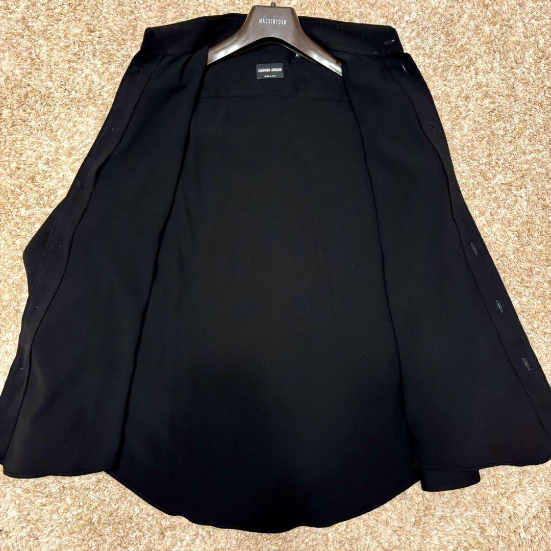 極美品 Giorgio Armani ジョルジオアルマーニ 長袖シャツ 黒
