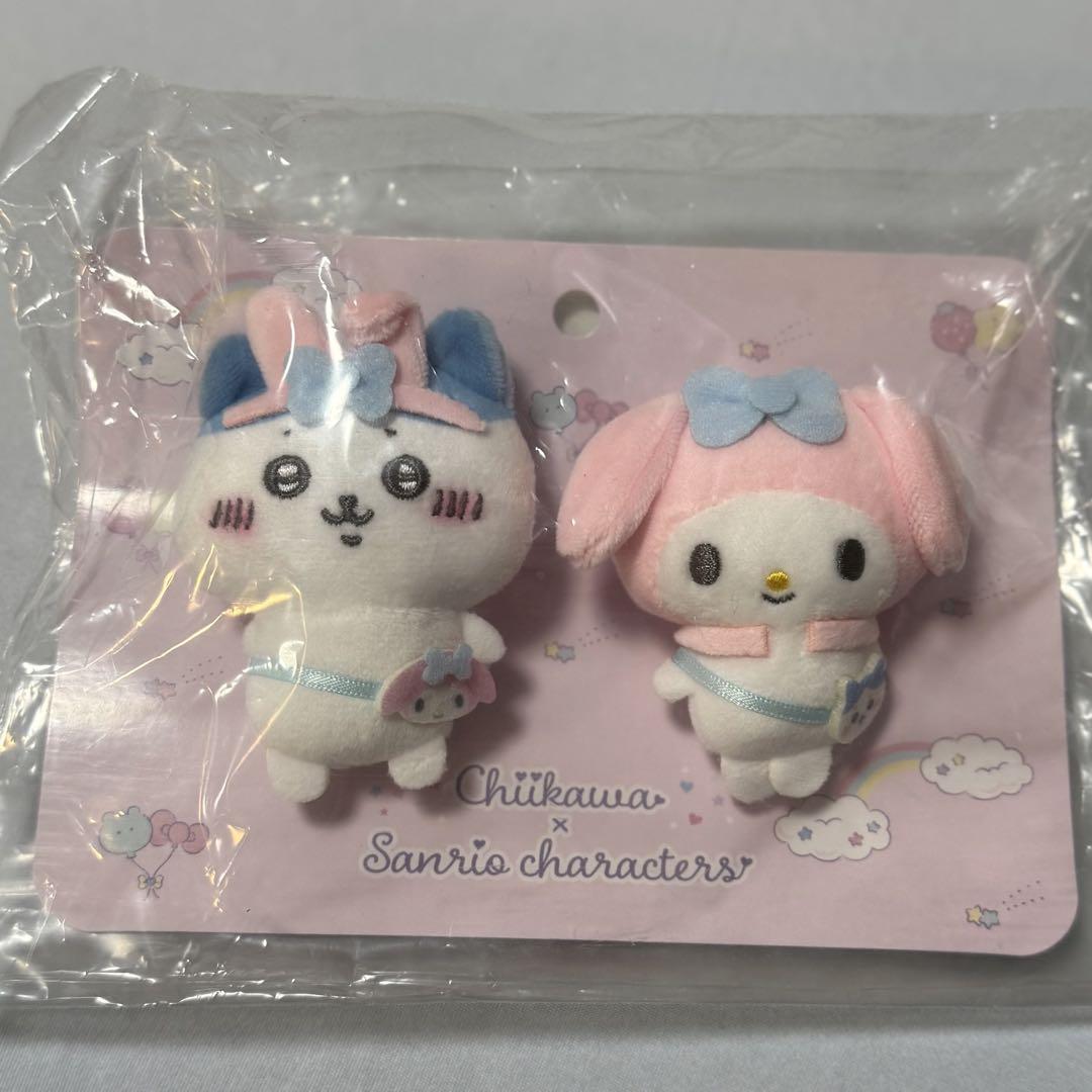 ちいかわ ハチワレ マイメロ サンリオコラボ ぬいぐるみブローチ