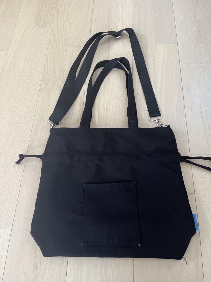 新品‼️ 今季商品‼️ SHEIN any トートショルダー2wayバッグ 黒 A4 SHEIN シーイン 巾着形 バッグ トートバッグ ショルダー 黒