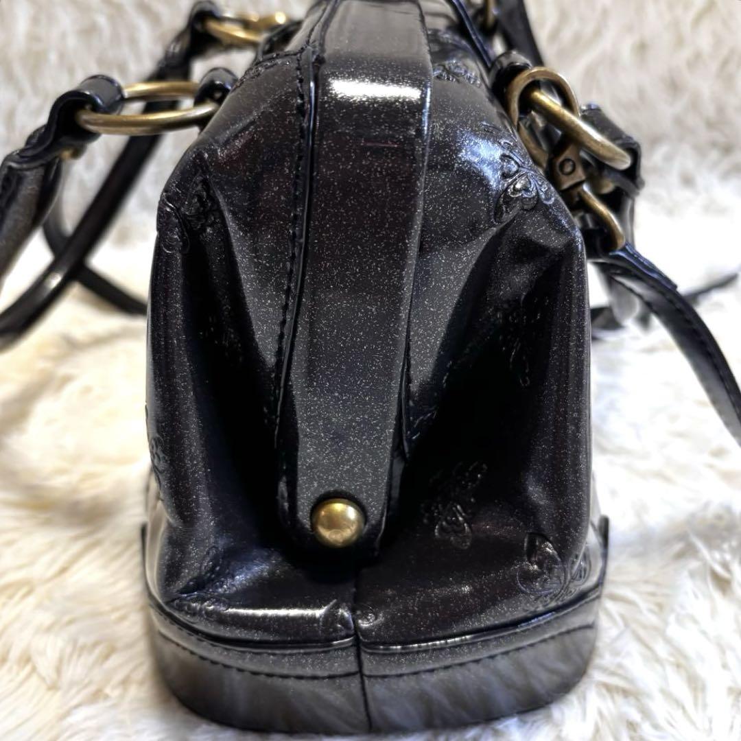 ANNA SUI アナスイ　バッグ 2way ショルダー エナメル ラメ