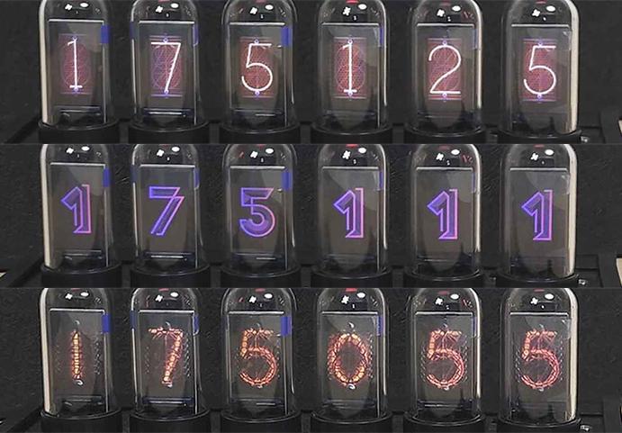 ニキシー管風液晶デジタルクロック EleksTube IPS