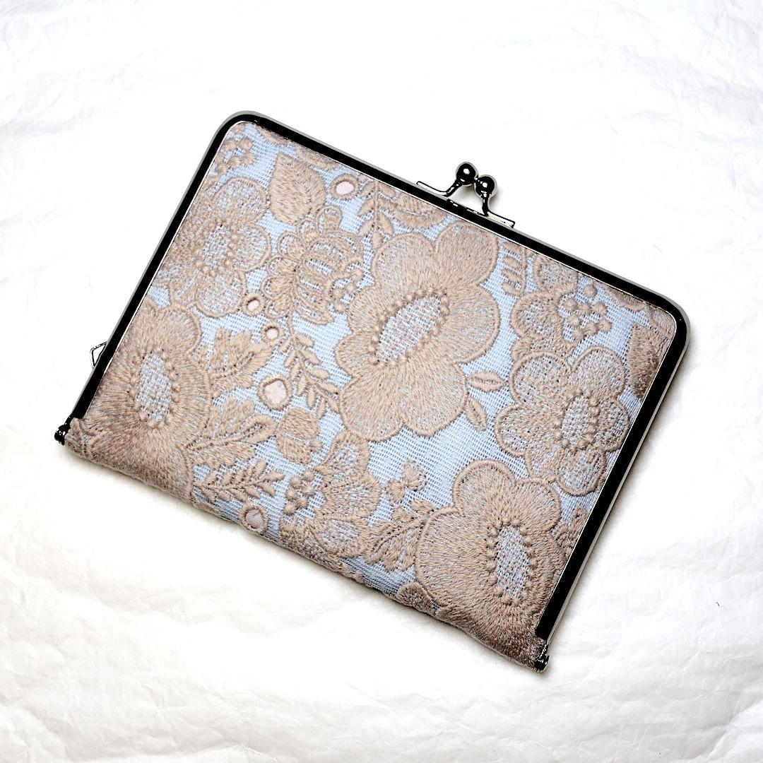 大人気定番商品 ミナペルホネン ハンドメイド がま口マルチケース light blue その他