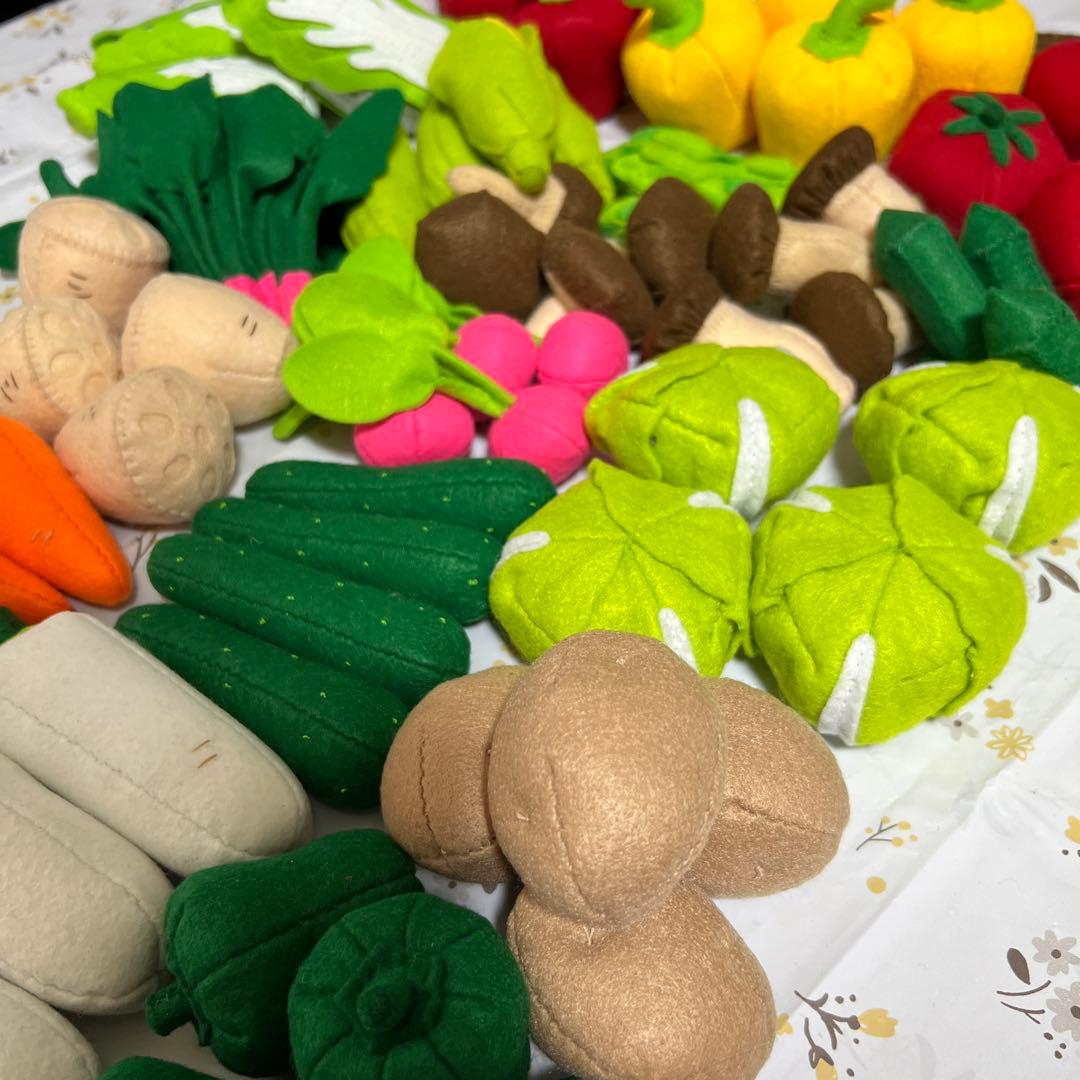 フェルト野菜　スーパーマーケットお野菜コーナー