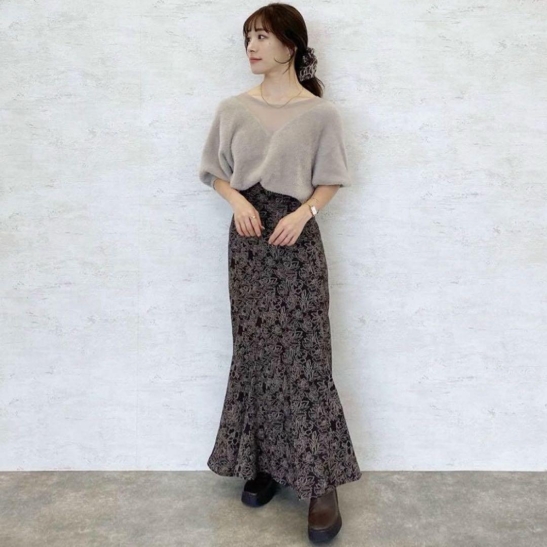 ✮超美品✮COCO DEAL シアー切替フェザー半袖ニット - メルカリ