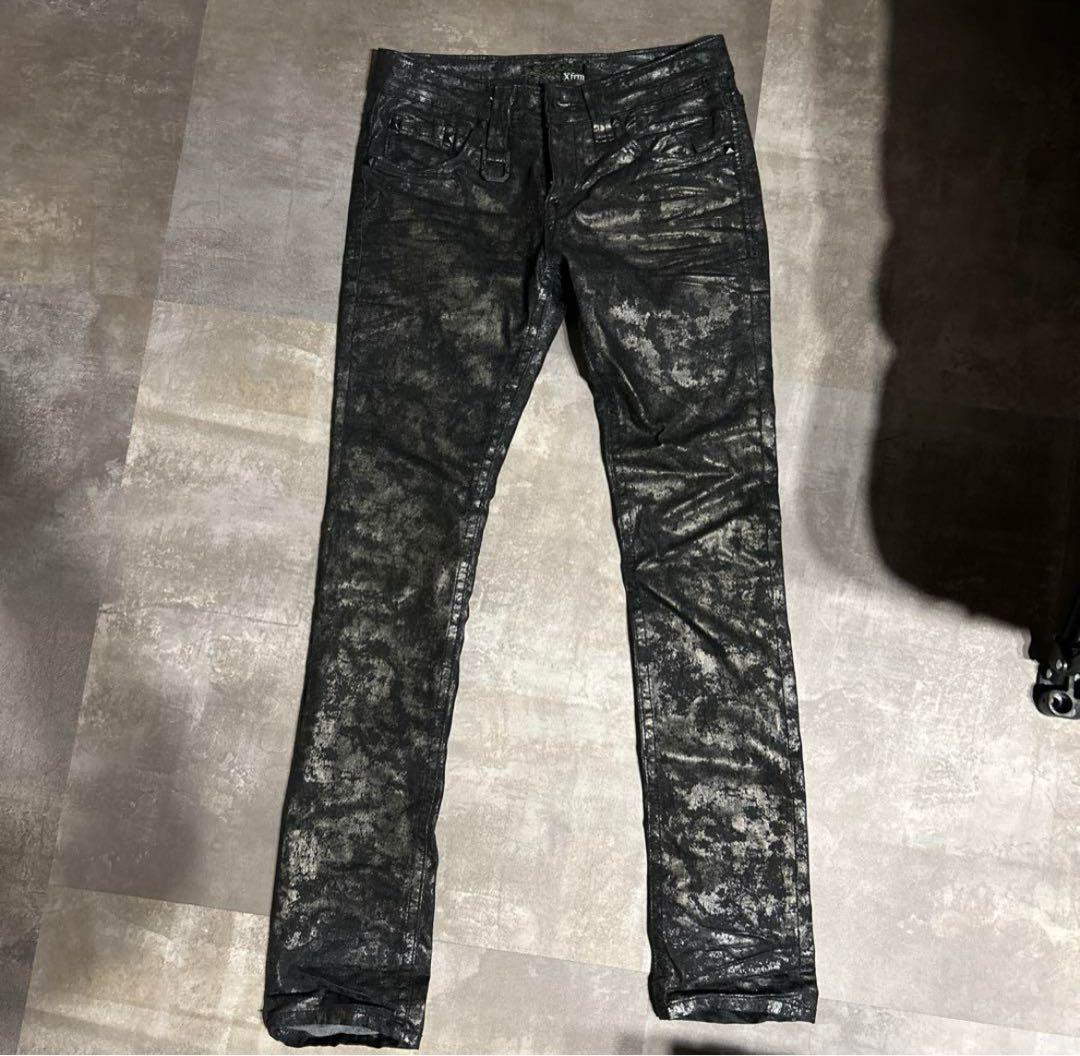 y2k xfrm コーティング デニム スキニー お兄系 平成 dior