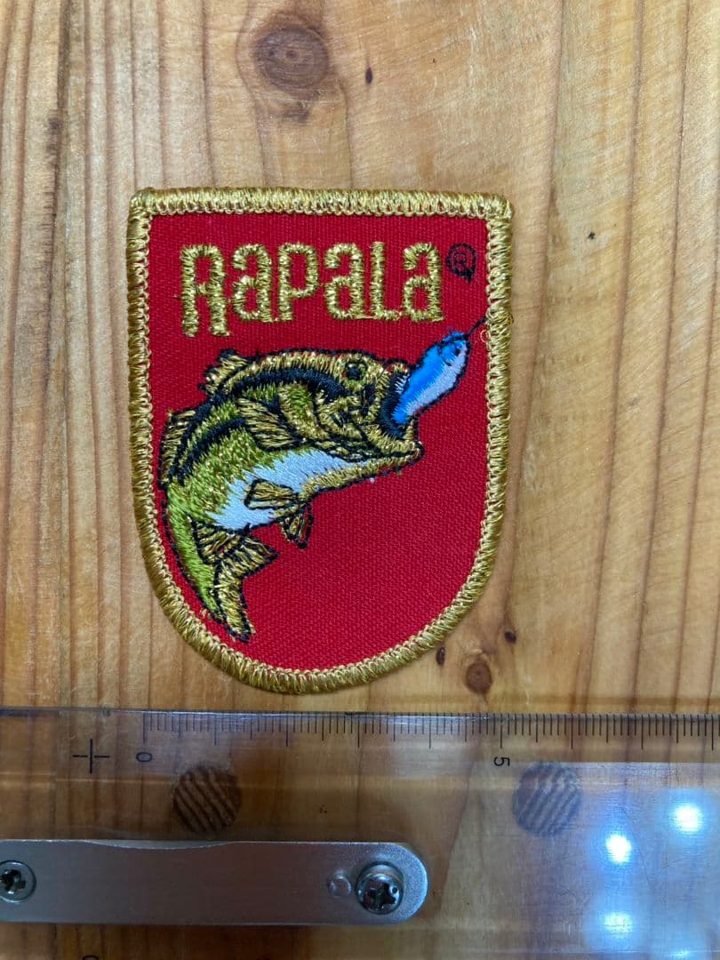 Unused item ★ Rapala Vintage Iron-on Patch Jumping Bass ★