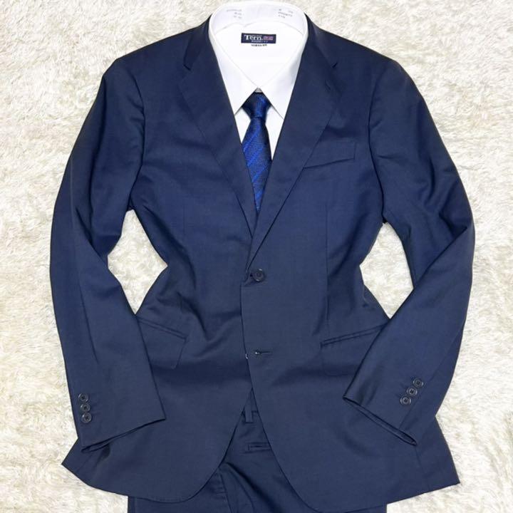 お得国産 良品✨グリーンレーベルリラクシング セットアップ REDA生地 ネイビー L相当 XV974-m64692171462 通販即納