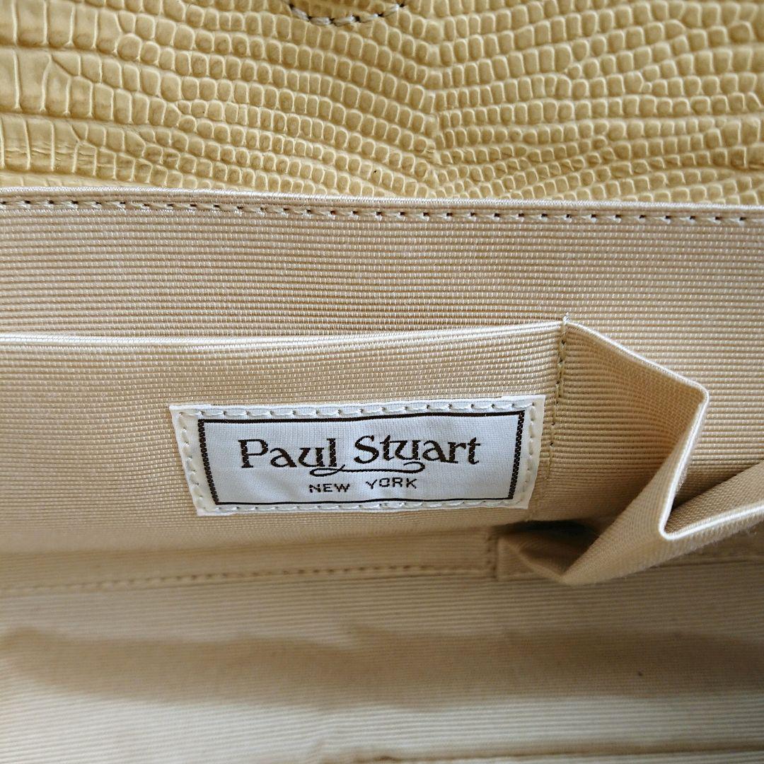 未使用品 Paul Stuart クロコダイル型押し レザーバッグ
