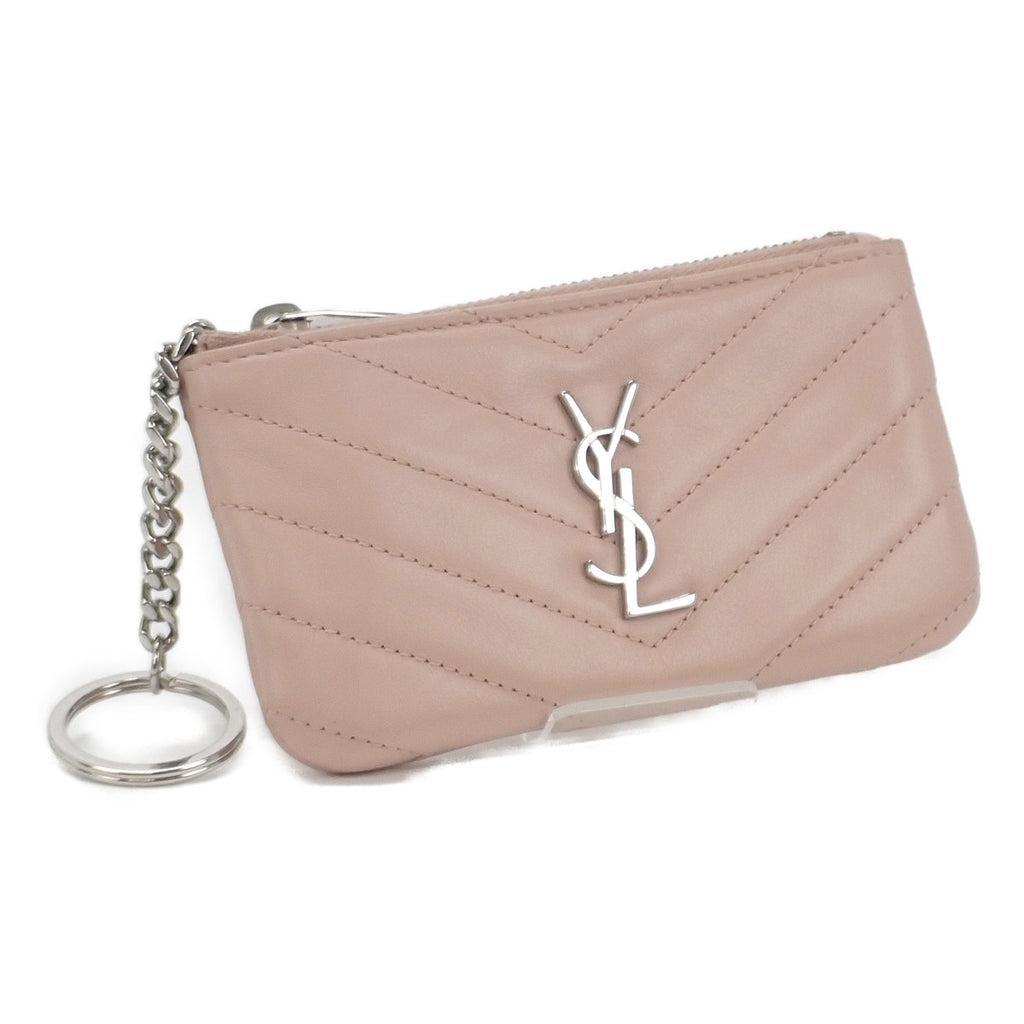 【Saint Laurent】モノグラム サンローラン ポーチ レザー ベージュ