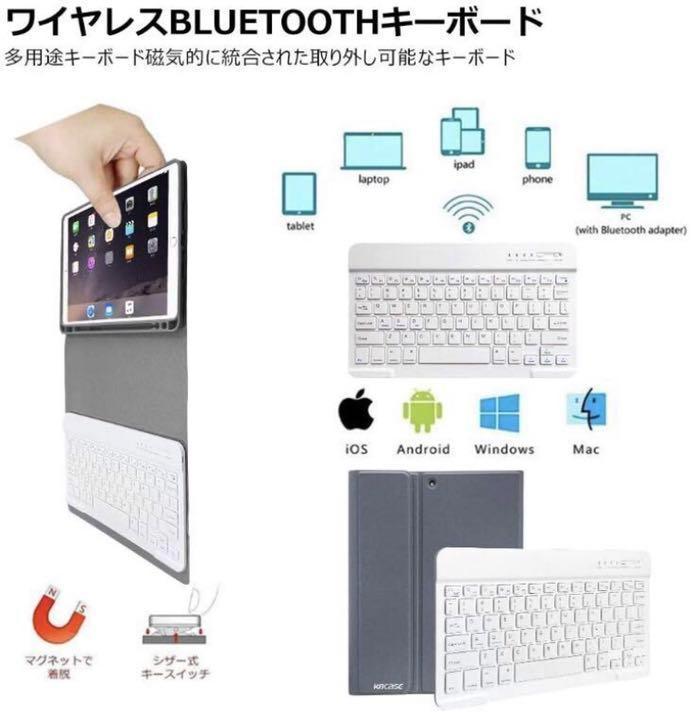 【❤可愛いくてお洒落なイタリアデザイン♪❤多機能】iPadケース＆キーボード イタリアデザインでお洒落♪❤ペン収納ホルダー搭載❣iPadケース