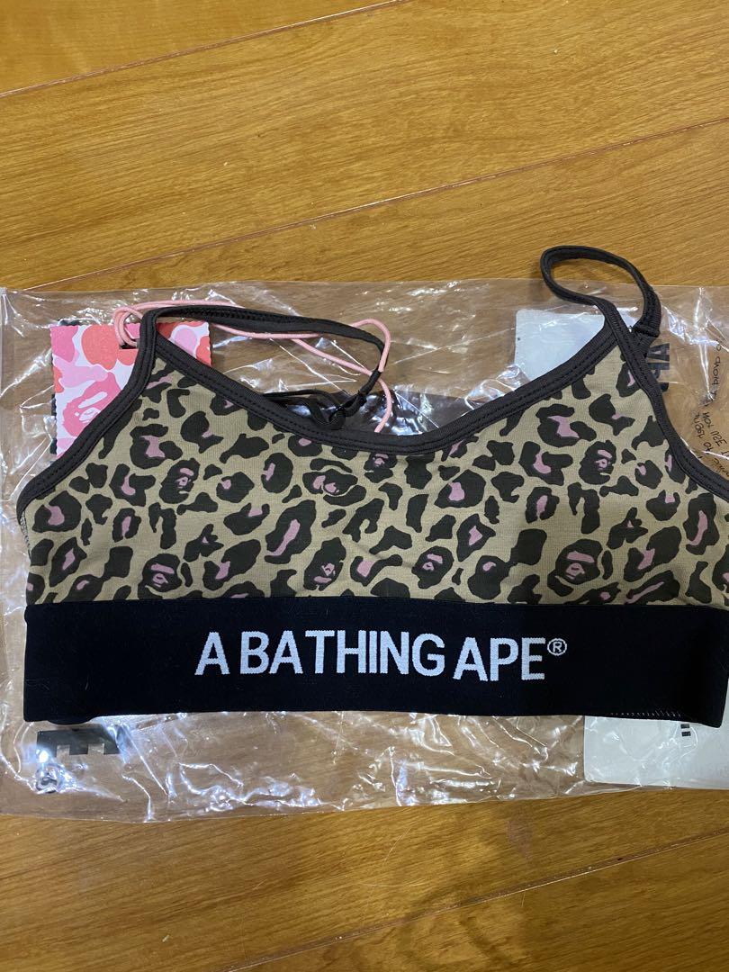 A BATHING APE LEOPARD SPORT BRA