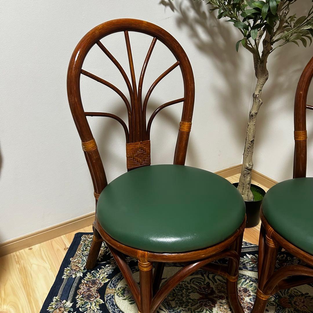 ウッド製ダイニングチェア 2脚セット