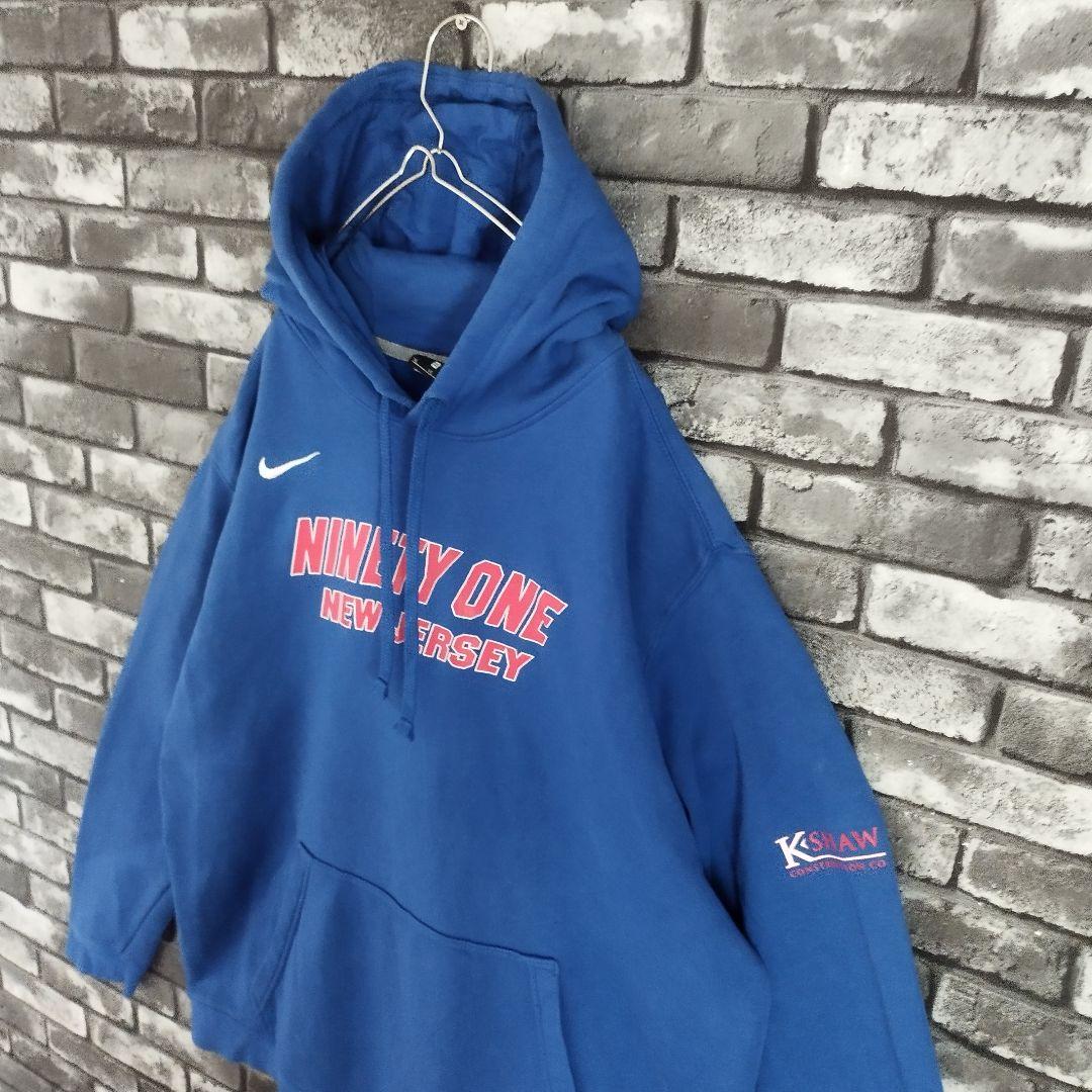 NIKE 企業ロゴ 裏起毛 刺繍スウッシュ ナイキ 袖太 スウェット フーディー