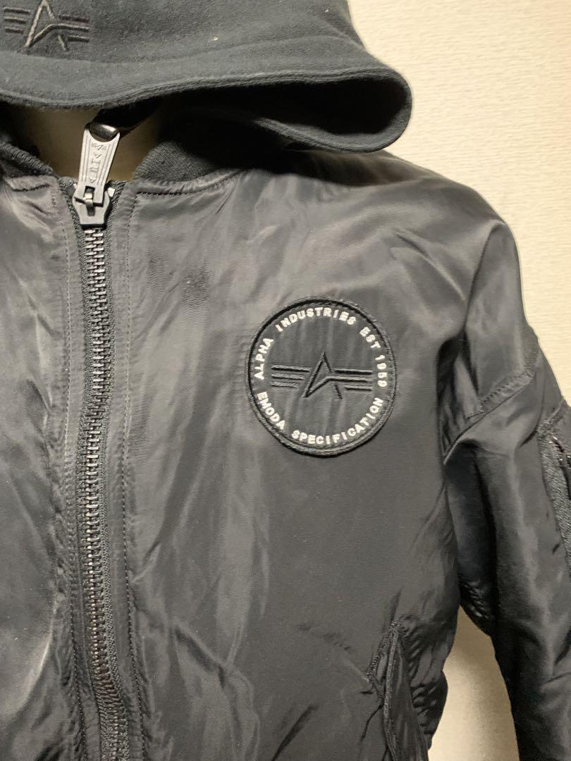 ALPHA INDUSTRIES アルファインダストリーズ　フード付き　ma1