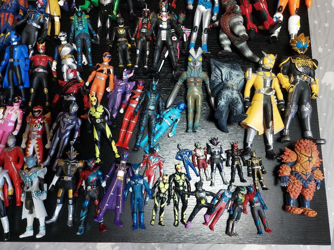 仮面ライダー他バンダイソフビフィギュア 80体セット　まとめ売り