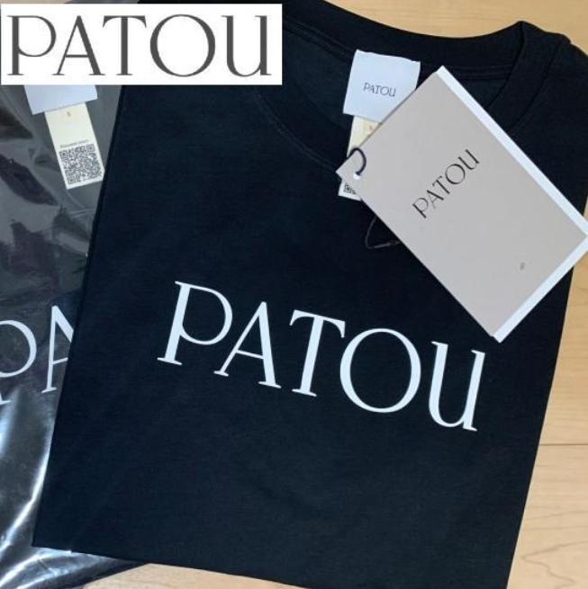 新品サイズS】PATOU（パトゥ)ロゴ入りTシャツ（黒） - メルカリ