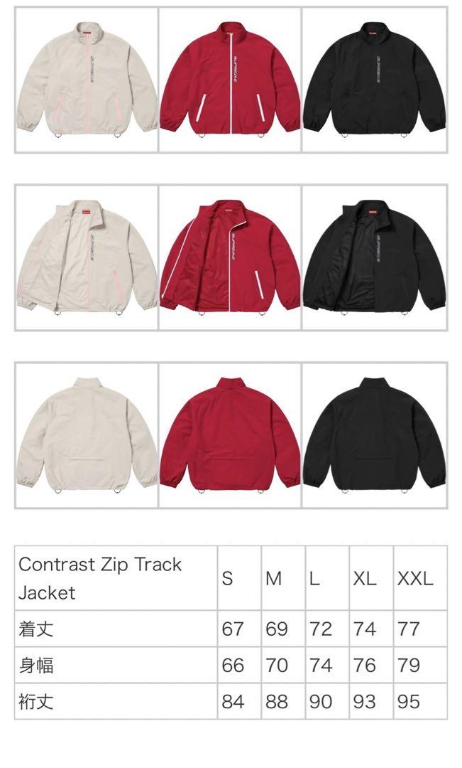 SUPREME コントラストジップジャケット セットアップ Ｍ