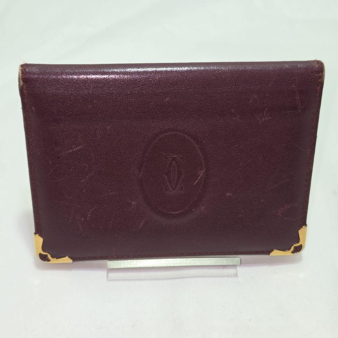 【美品/Cartier】 名刺入れ /ボルドー/美品 美品 Cartier カルティエ 名刺入れ ボルドー
