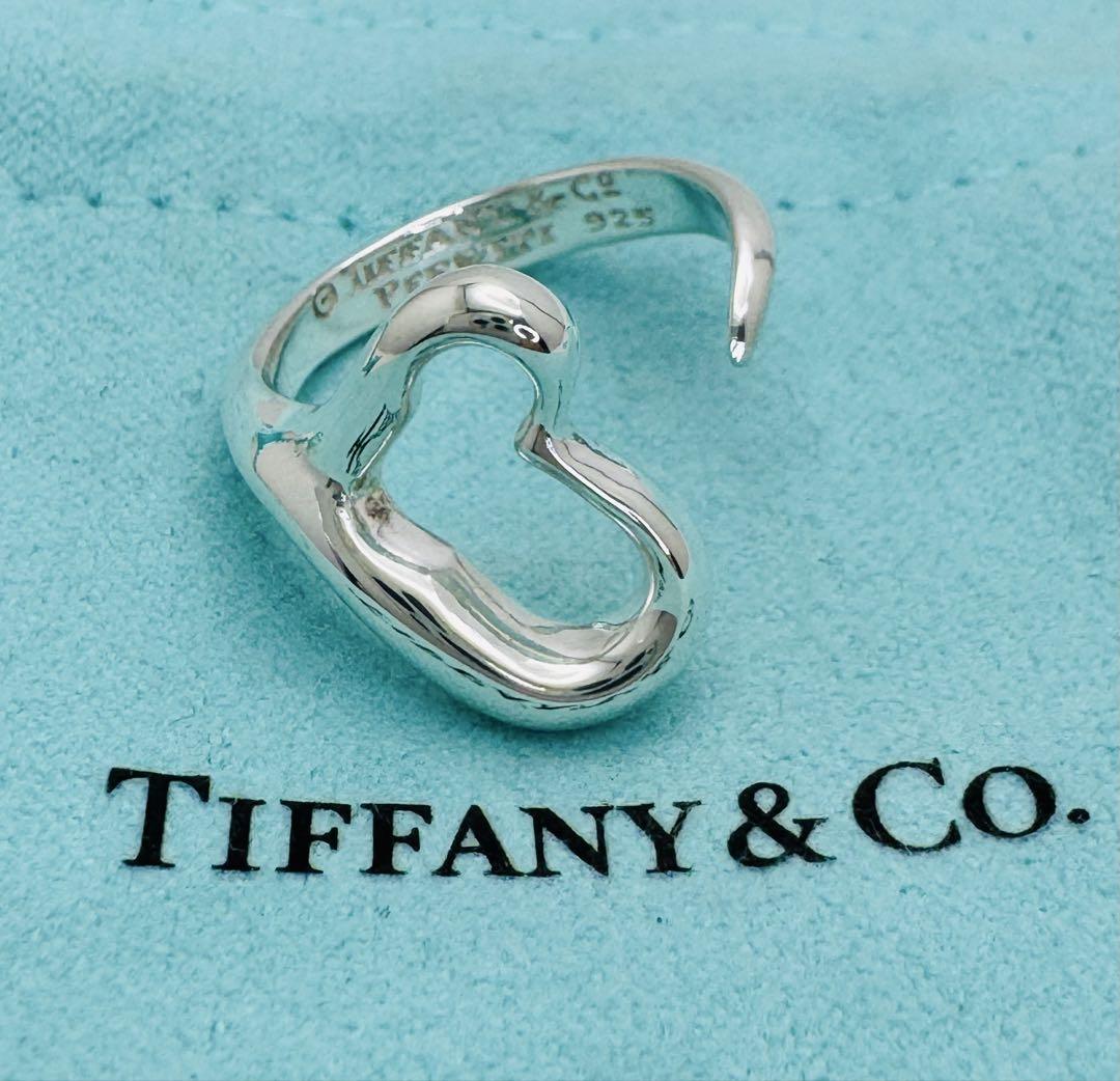 ティファニー　シルバーリング　オープンハート TIFFANY&Co. ティファニー シルバー オープンハート リング 7.0g