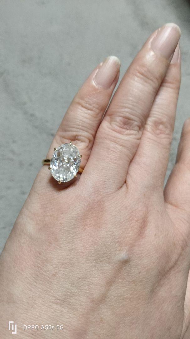 モアサナイト❤️10ct❤️AU750❤️11号⭐18金イエローゴールドリング