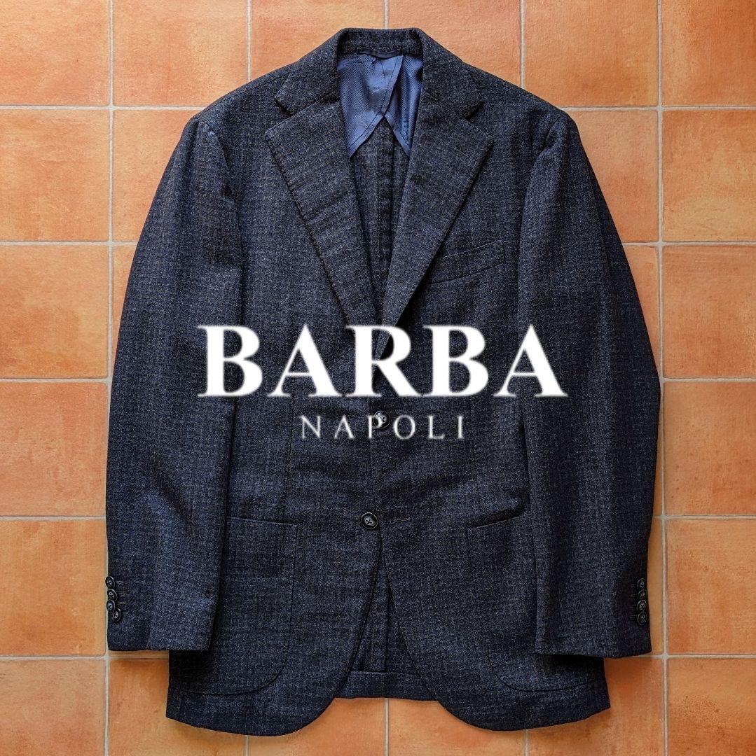 BARBA バルバ ジャケット フランネル ネイビー グレー チェック
