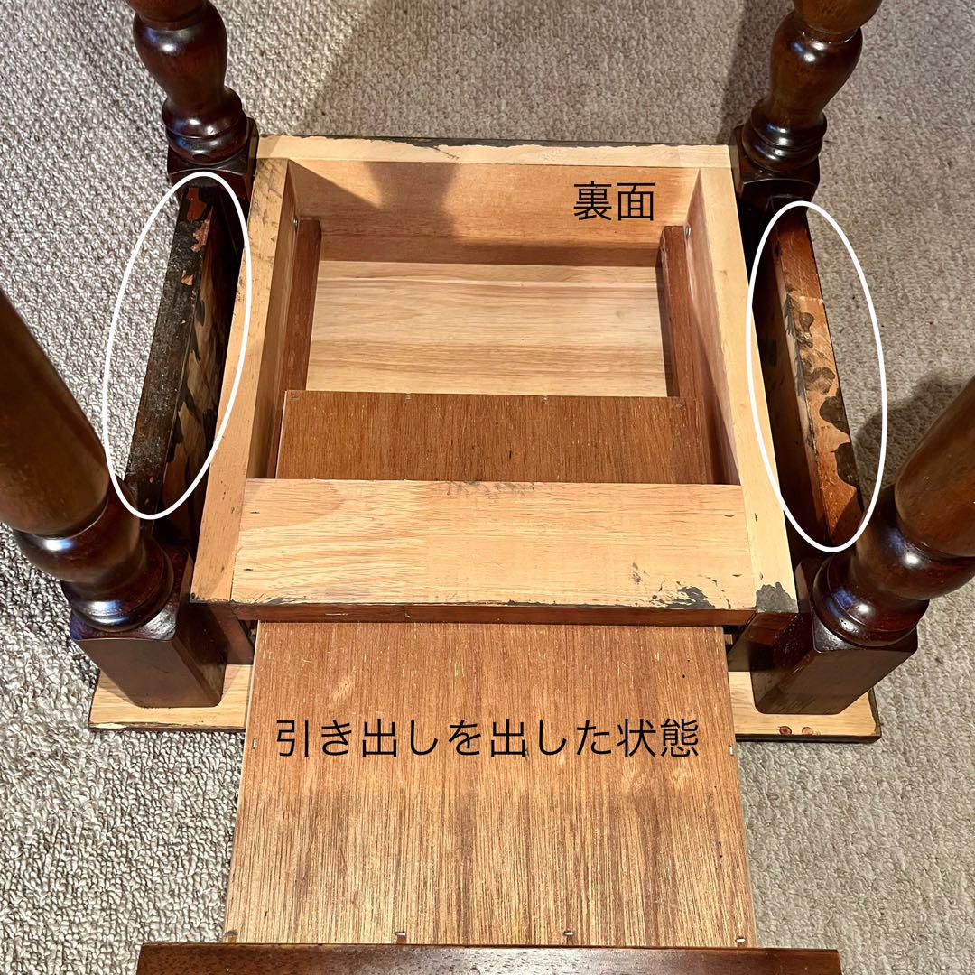 ⭕️【木製サイドテーブル03】スツール 置台 ナイトテーブル ヴィンテージ✨