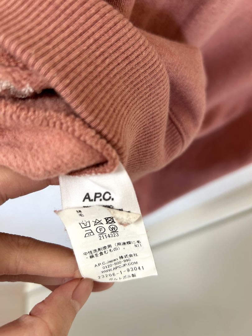 【美品】A.P.C. アーペーセー ピンク クルーネック　スウェット 裏起毛