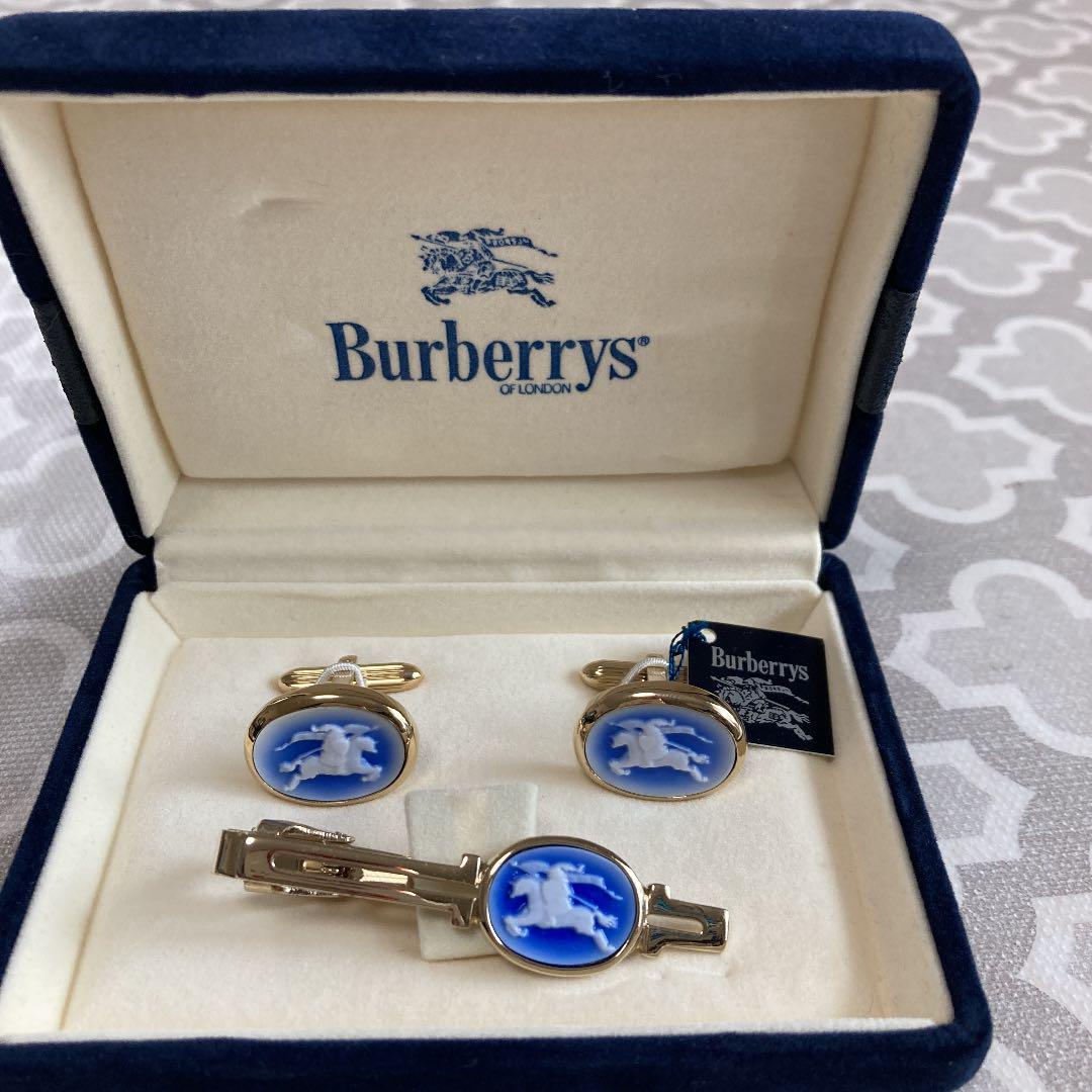 未使用 希少 Burberrys バーバリー タイピン ホースロゴ 箱付き 殿堂