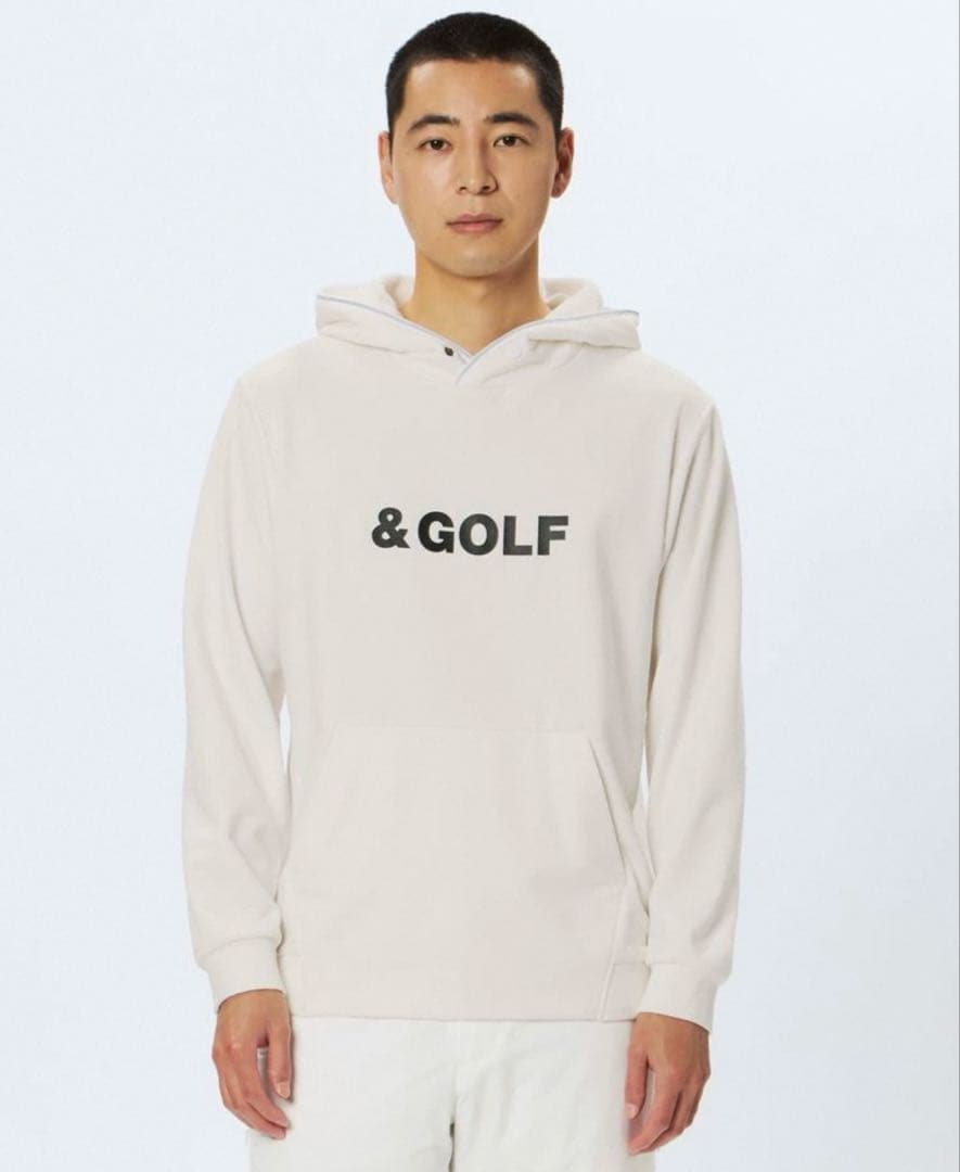 &GOLF バックグリッドフリース プルパーカLL・and per se