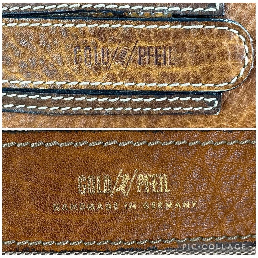 超美品 90's GOLD PFEIL ドイツ 2way ボストンバッグ レザー