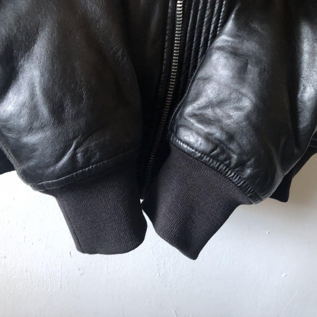 Rick Owens 【最高品質】レザーグースダウン フライトボンバー