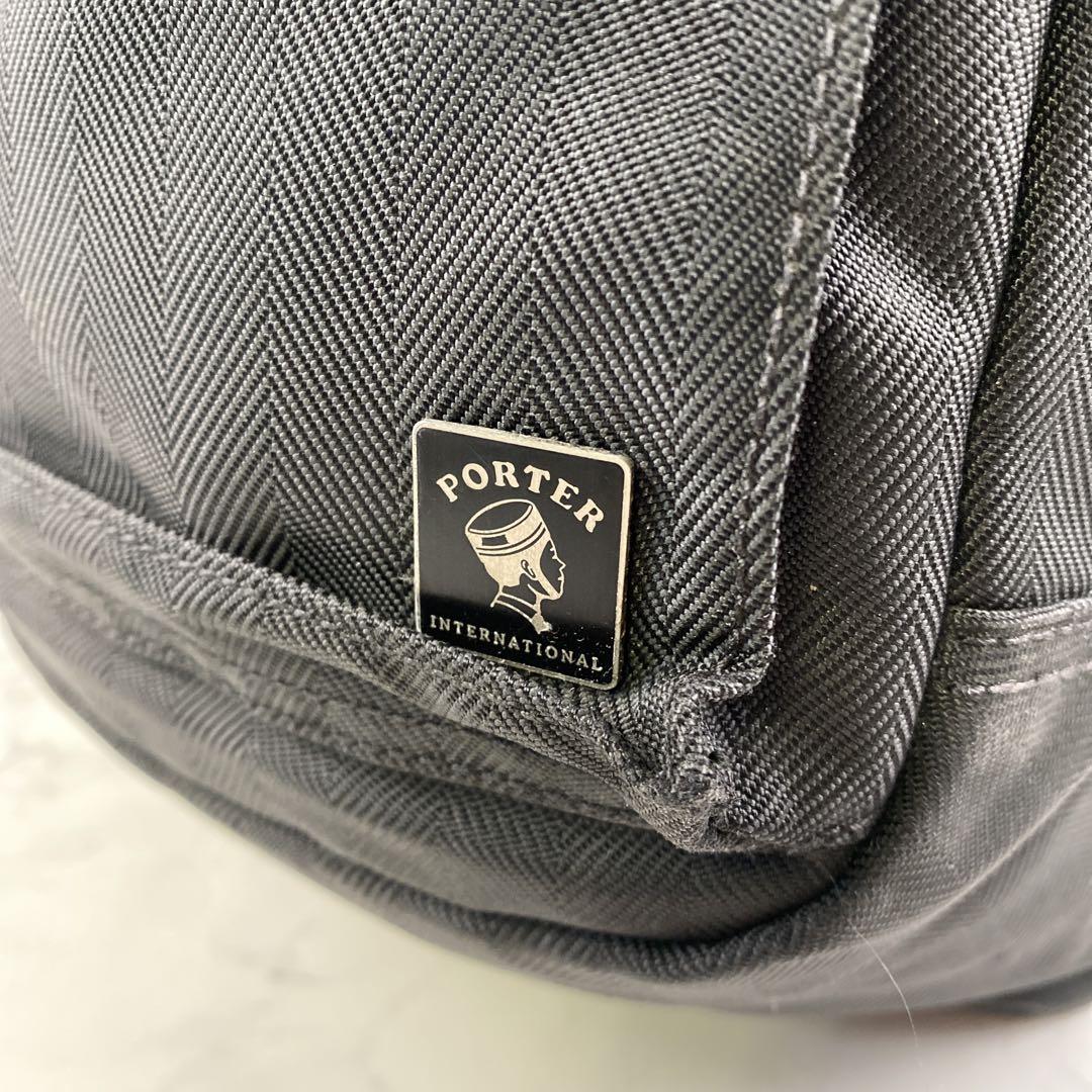 PORTER ポーター ファブリック オールブラック ボディーバッグ