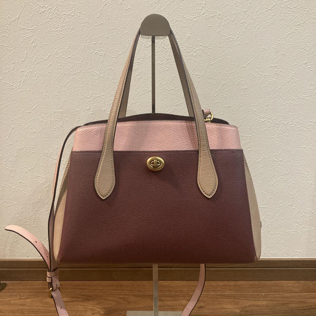 COACH コーチ 5208 2way ショルダーバッグ ターンロック バイカラ