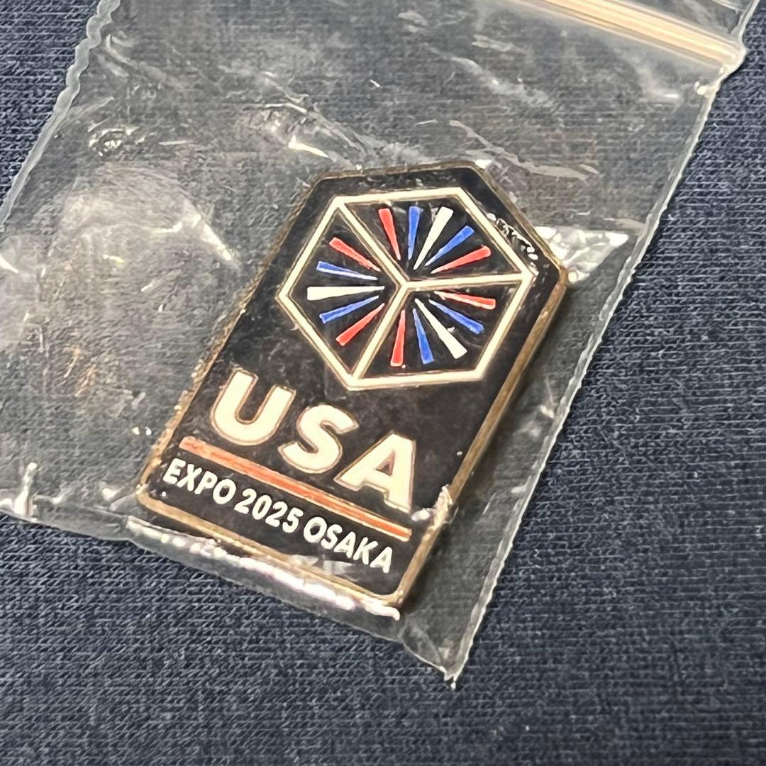 【非売品】大阪関西万博 アメリカ館　マグネット式ピンズ USA