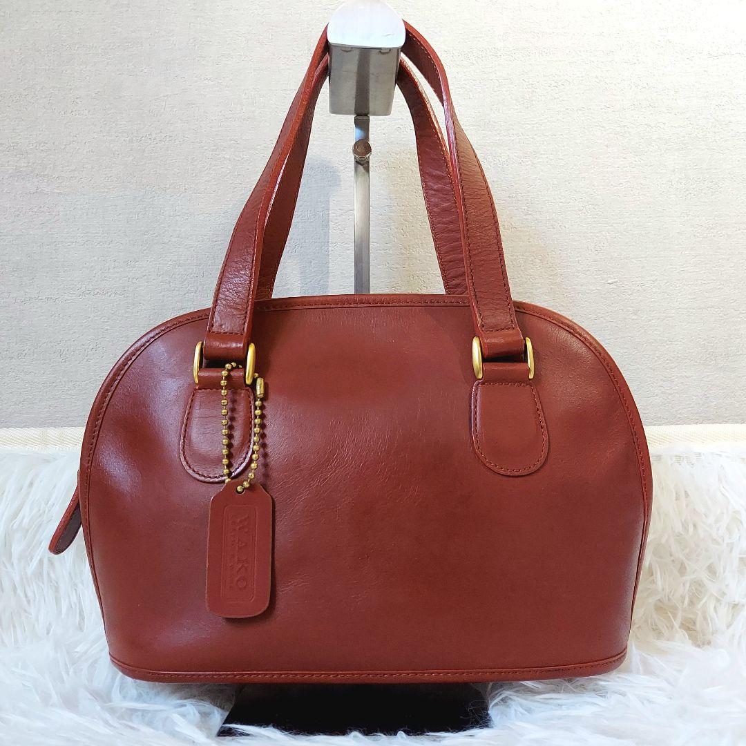 美品]80's WAKOワコウ オールドCOACH別注 ハンドバッグ 自立型
