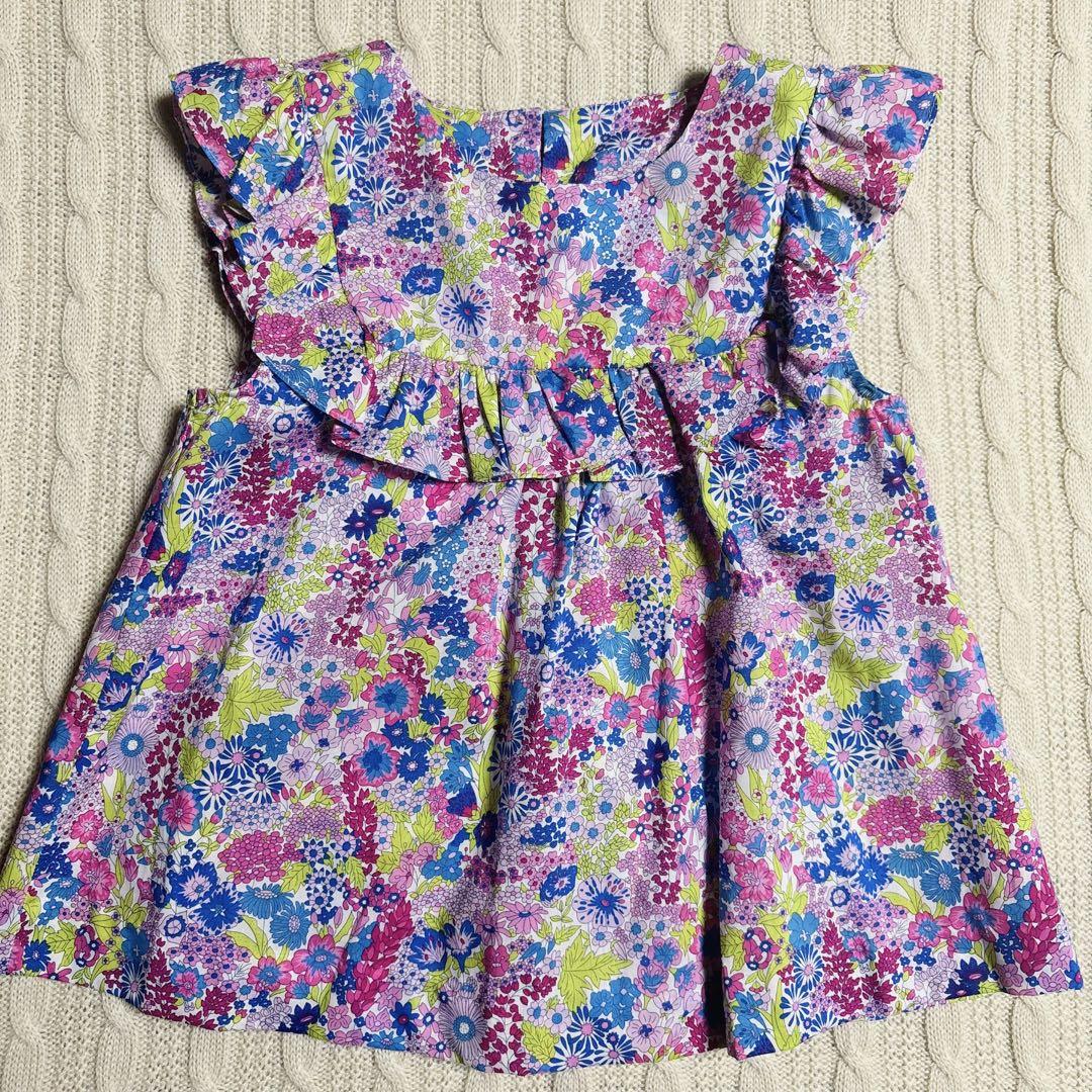 新品 Jacadi × LIBERTY 花柄 フリル ブラウス ピンク 6A - メルカリ