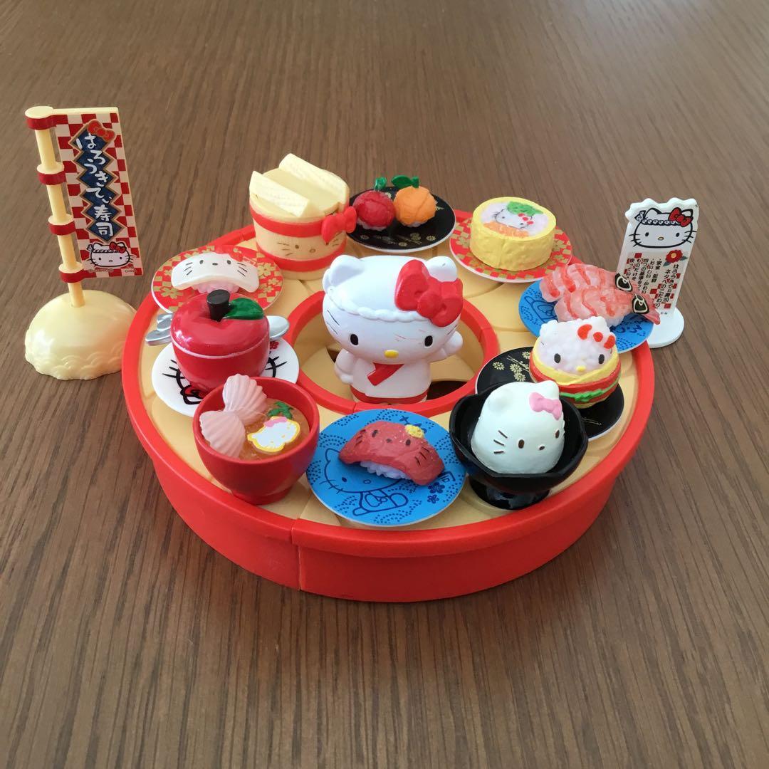 美品ハローキティ はろうきてぃ寿司セット　ミニチュア