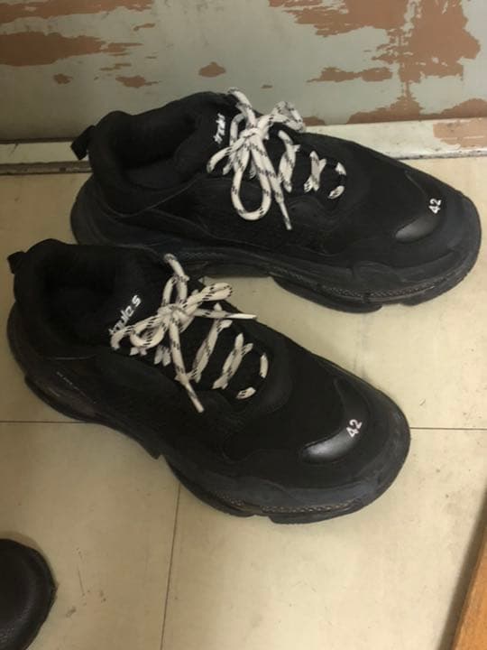 41 割引27cm アウトレット 送料無料 Balenciaga Tripl S クリアソール 42 黒 バレンシアガ スニーカー メンズ27cm Nicolekamva Gr