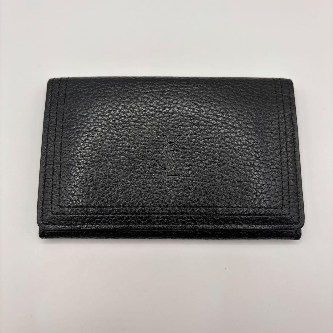 yves saint laurent 名刺入れ カードケース ブラック 型押しSaint Laurent