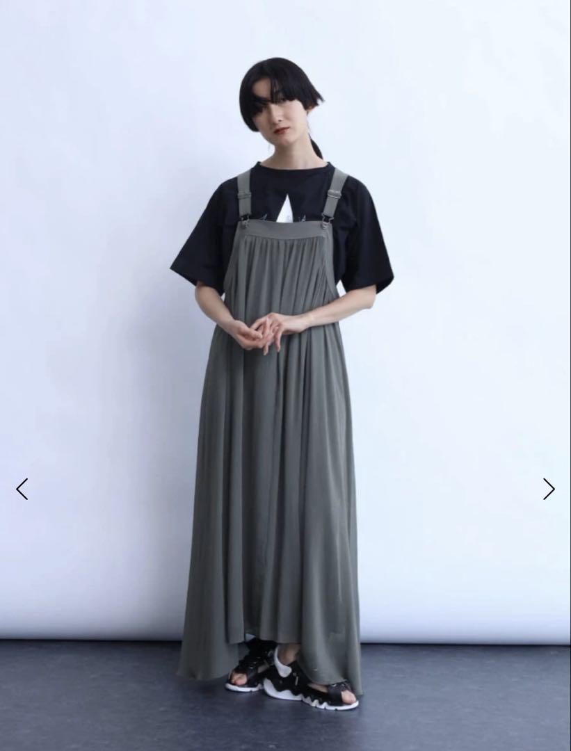 50%オフ価格　LASUD ジャンパースカート　ロングスカート