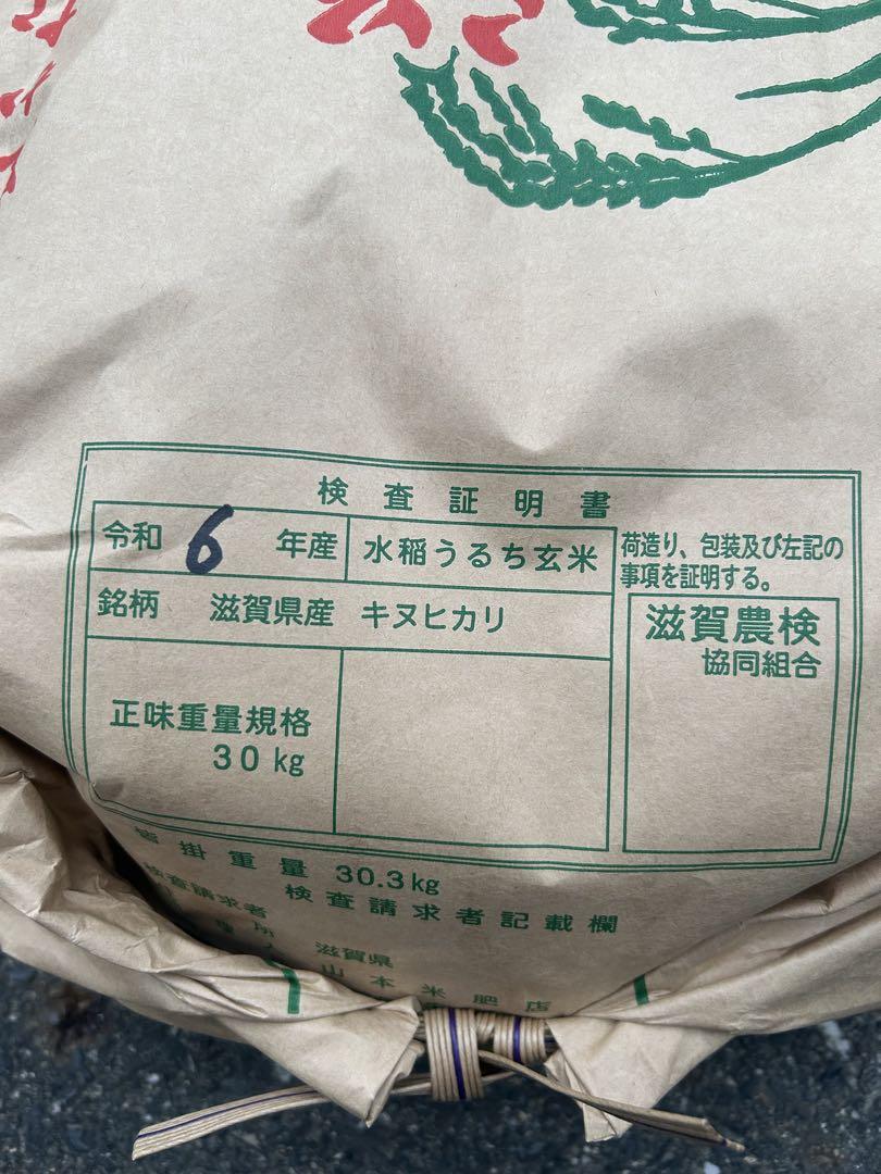 滋賀県産キヌヒカリ（玄米）30kg